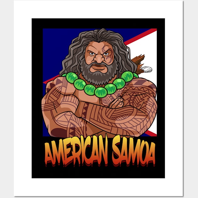 American Samoa Samoan Flag Polynesian Pride Wall Art by Noseking